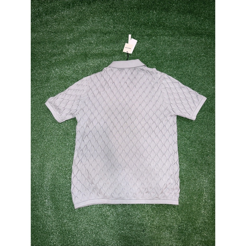 Industry Republic Clothing Blue Textured Polo Men's Medium NWT - Picture 5 of 5